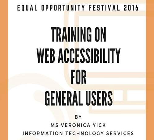 Training on Web Accessibility for General Users