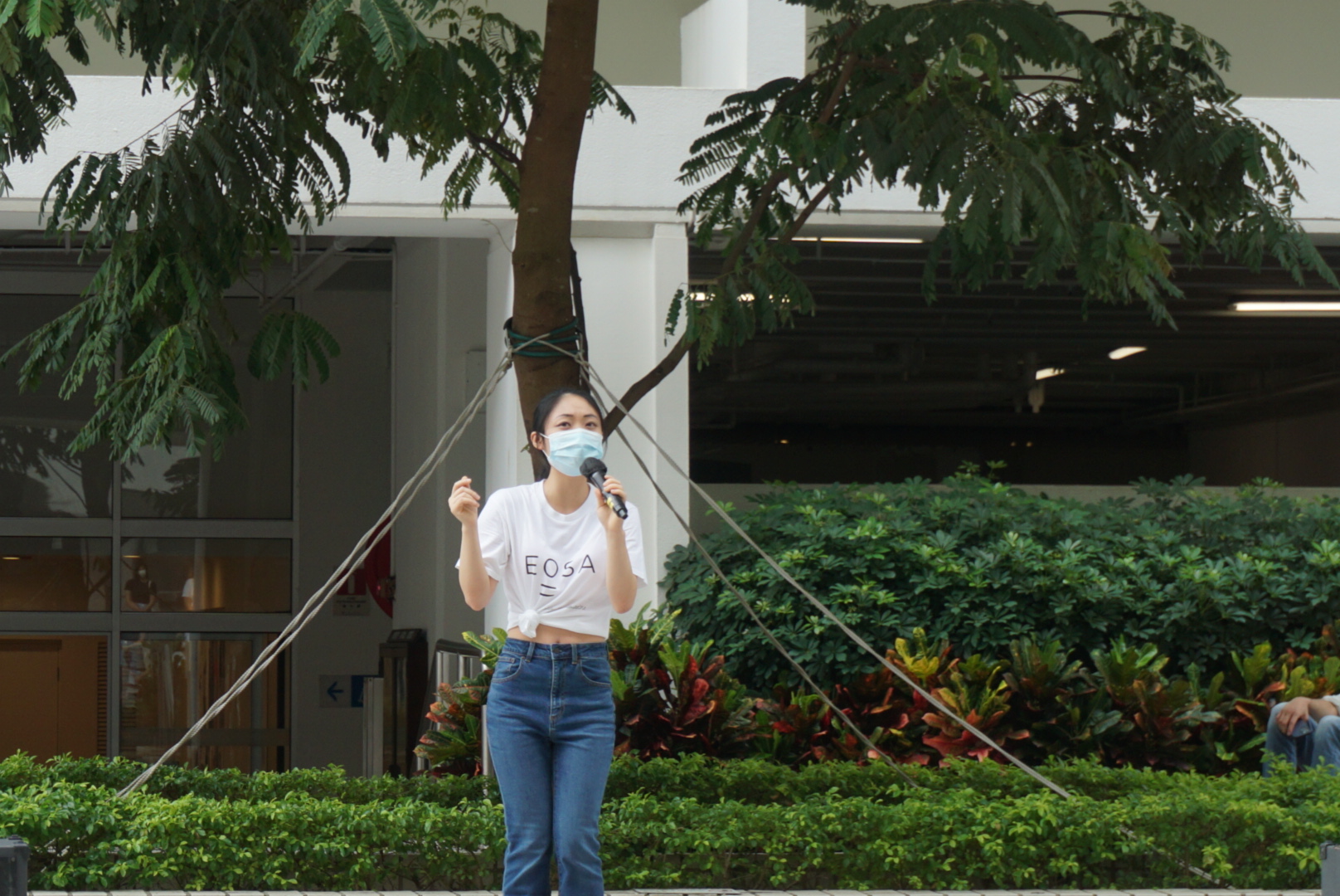 Music Busking Photo. One EOSA is performing a song.