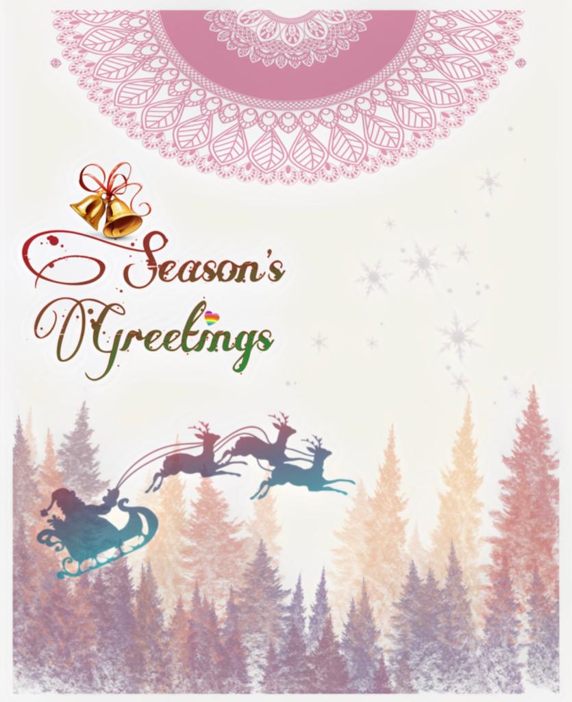 EOSA e-card design with message of season's greetings 