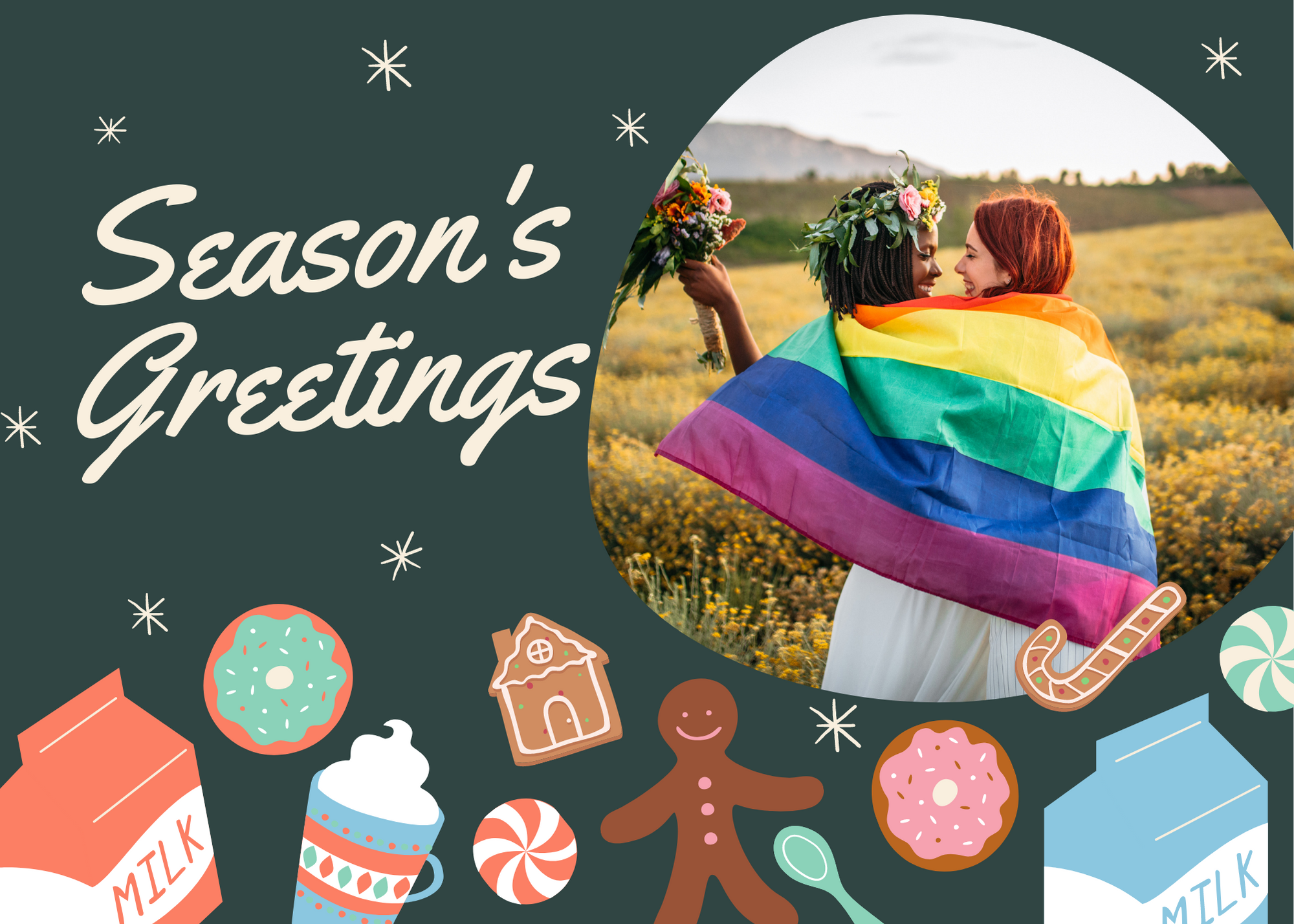 EOSA e-card design with message of season's greetings 