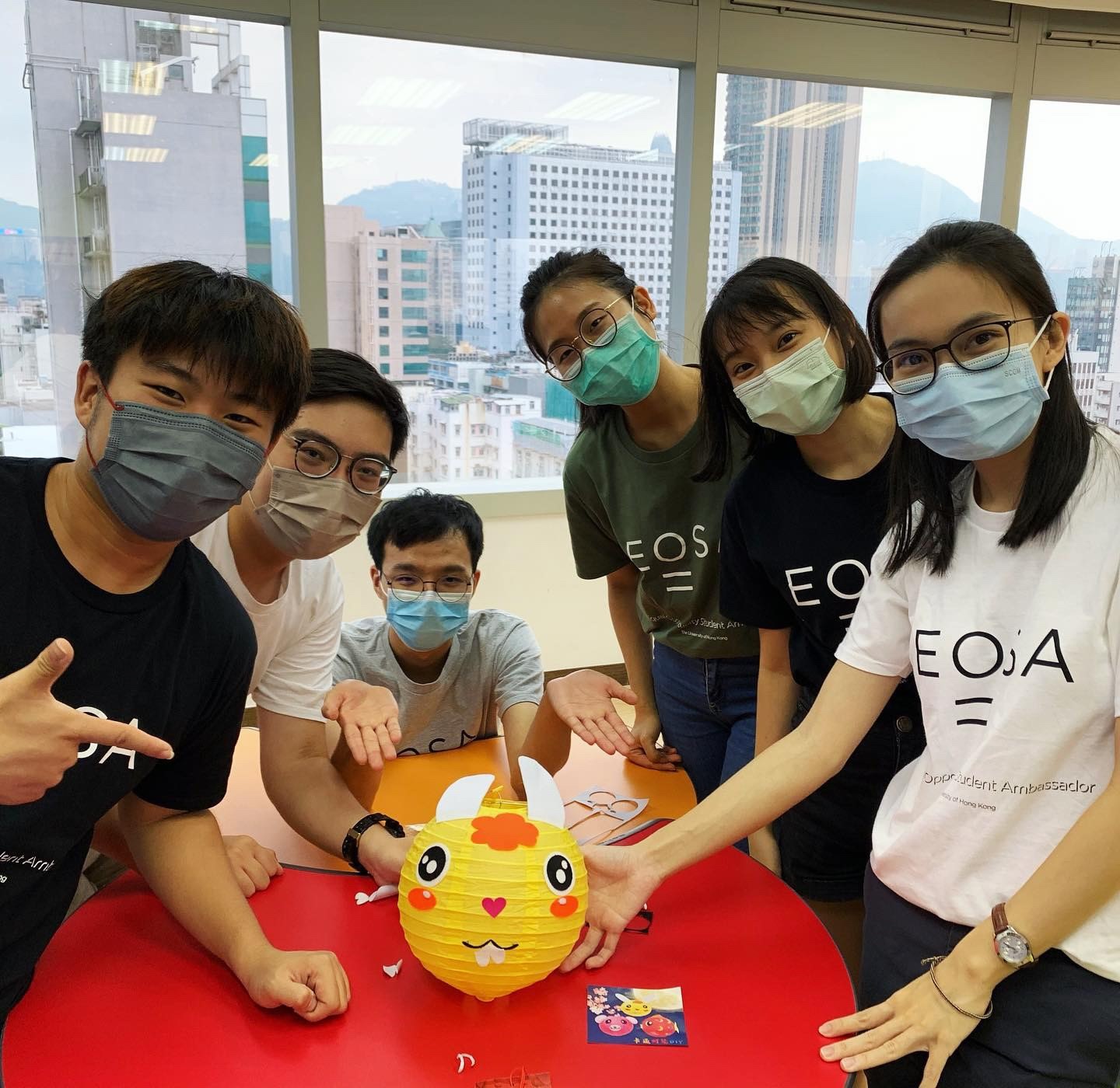 Photo of EOSA Service Day: EOSAs with the lantern they made