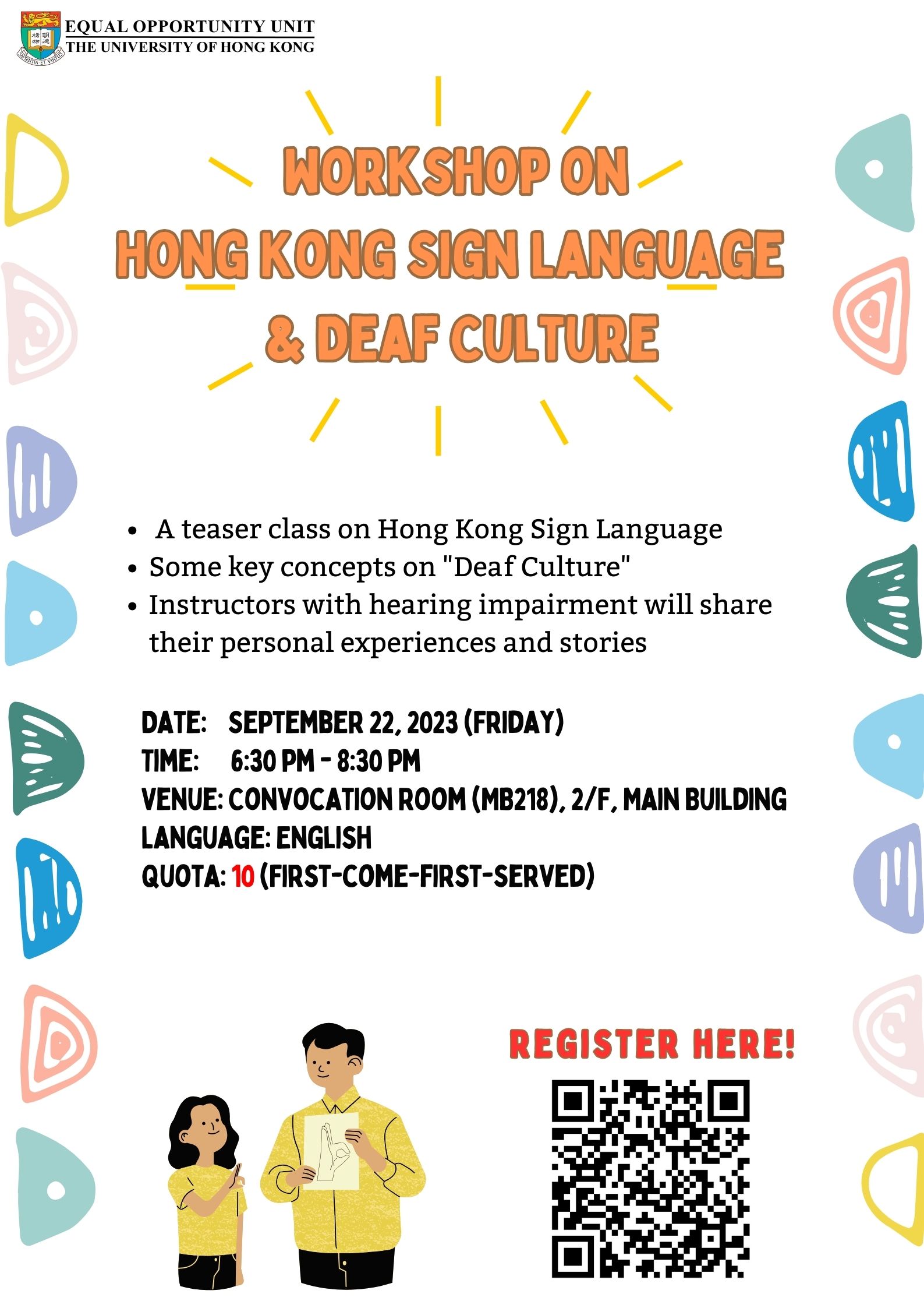 Workshop on HKSL Poster Event Poster. Content Same as the message.