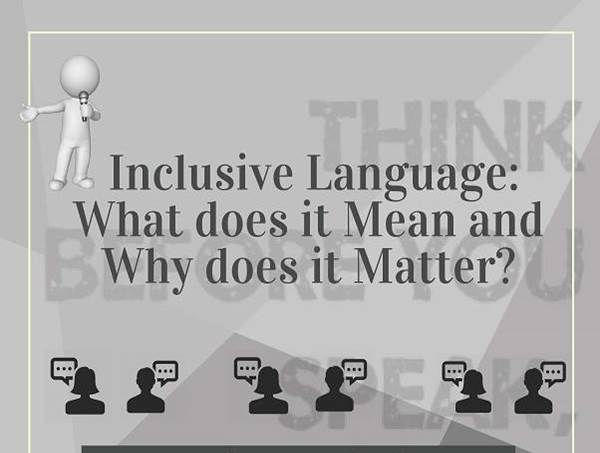 Talk on Inclusive Language Event Poster.  Content same as text on this webpage.